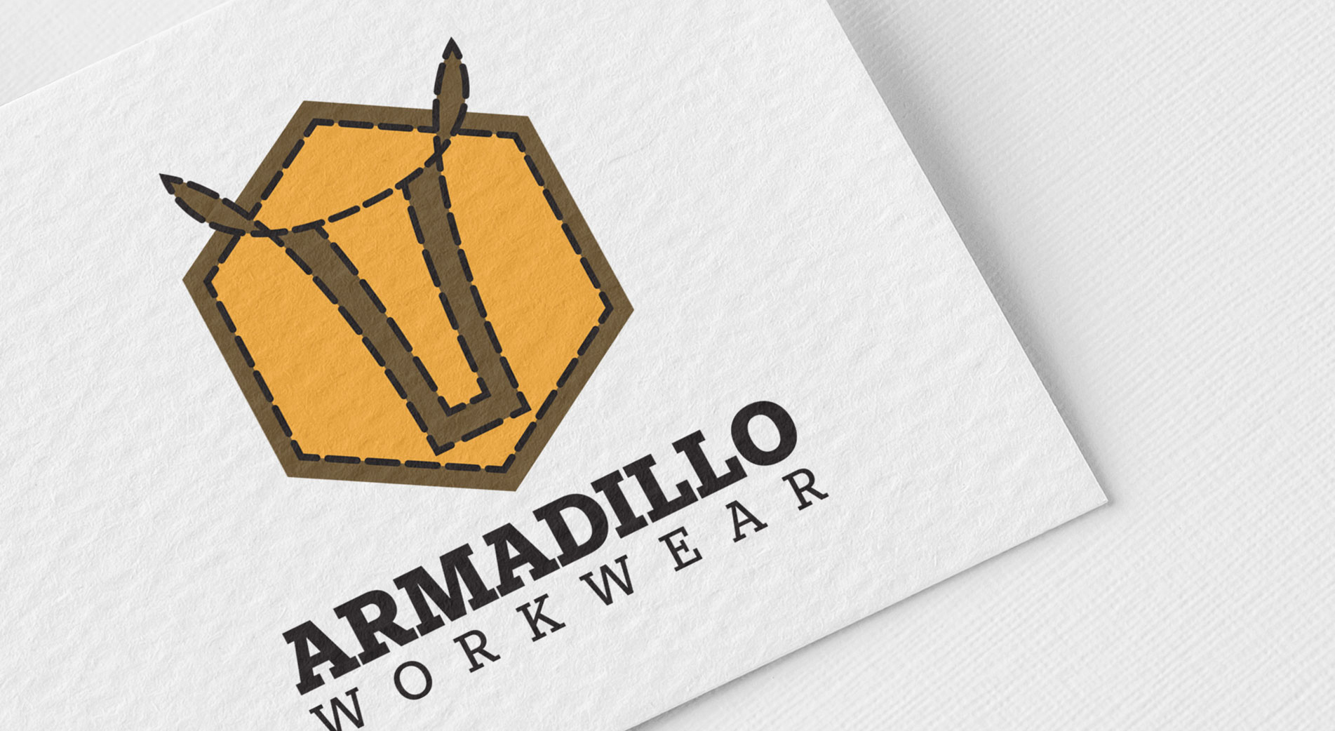 Armadillo Workwear logo mockup
