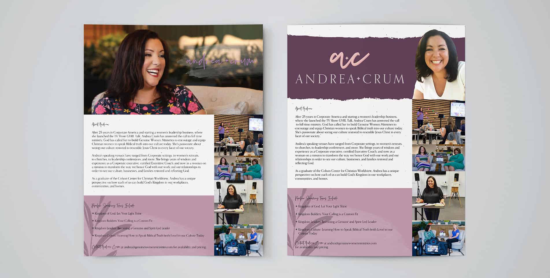 Andrea Crum speaker flyer mockup