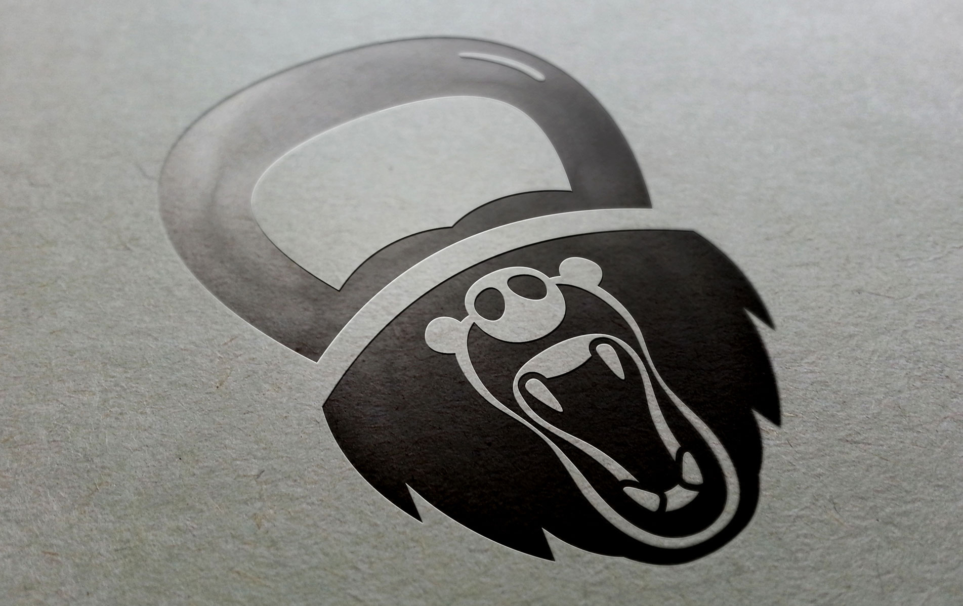 Bear Fitness logo mockup