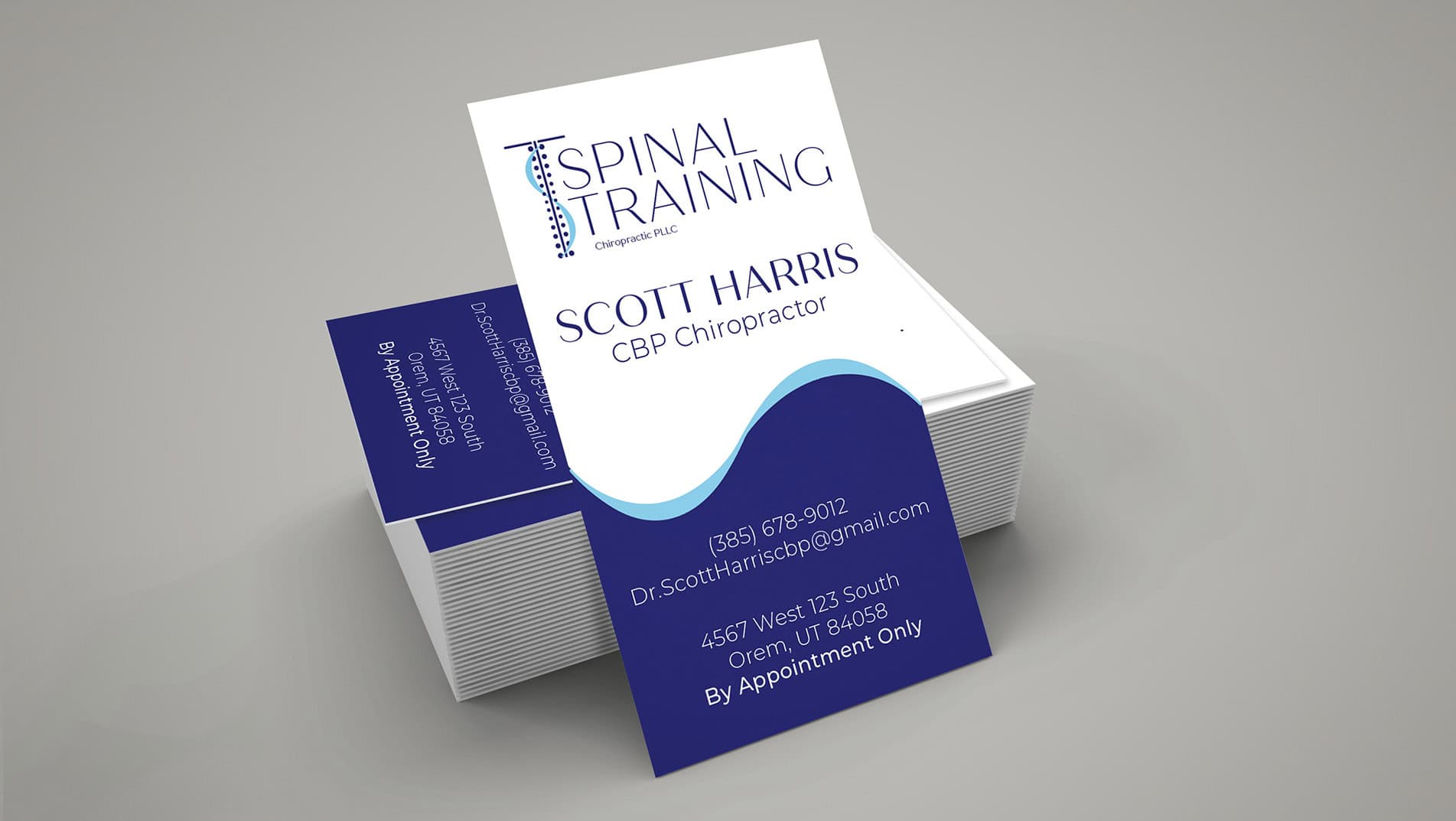 Spinal Training Chiropractic PLLC business card mockup